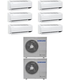 Resim Samsung Wind Free Multi 1+6 Sistem 6.8 Kw + 6.8 Kw Dış Ünite 12+12+12+12+12+12 İç Ünite Klima 