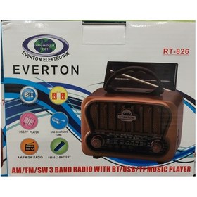 Resim Everton Bluetooth-Usb-Sd-Fm Şarjlı Nostaljik Radyo Rt-826 