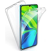Resim Xiaomi Mi Note 10 Lite Kılıf 360 Tam Koruma Şeffaf Silikon Renksiz 