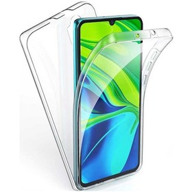 Resim Xiaomi Mi Note 10 Lite Kılıf 360 Tam Koruma Şeffaf Silikon Renksiz 