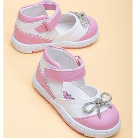 Resim Şirinbebe Cırtlı Taşlı Pembe Kız İlkadım Bebek Ayakkabısı-2877-pembe Pembe 