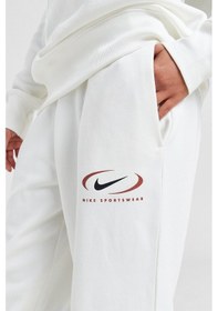 Resim Nike Sportswear Phoenix Fleece Oversize High Rise Pants Kadın Oversize Yüksek Belli Şardonlu Eşofman Altı Beyaz Beyaz 