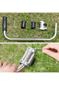 Resim Lemestar Paslanmaz Çelik Bahçe Budama Sapı Uzatma Kolu - Ergonomik Tutuşlu Çim Kesme Aparatı 