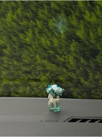 Resim Genel Markalar Sevimli Mavi Mini Vazo Kokulu Çiçek Oto Araba Torpido Aksesuarları, Çiçek Aksesuarları Süs 