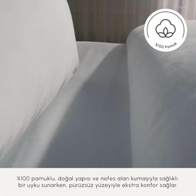 Resim White Collection 80 Tel%100 Pamuk Percale Battal Boy Nevresim Takımı Beyaz 