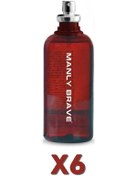 Resim Manly Brave Erkek Parfüm EDC 6 x 125 ML 