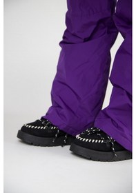 Resim 219851141-1s Kadın Yumuşak Rahat Kürklü Bot - Tekstil Süet Kışlık Siyah Bot Siyah 