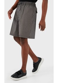 Resim Emporio Armani Erkek Short 3D1Pe2 1Npız F014 Siyah-Beyaz Siyah - Beyaz 