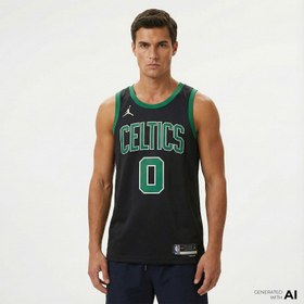 Resim Nike Boston Celtics Statement Edition Erkek Siyah Basketbol Forması 