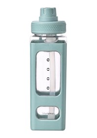 Resim Dolıty Ev Ofis Için Pipetli Sızdırmaz Su Şişesi 700ml Yeşil 