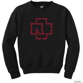 Resim WAKHA Rammstein Outline Siyah Sweatshirt 