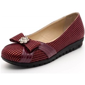 Resim 41-42-43-44 Numara 18539 Bordo Damla Baskı Büyük Numara Babet Bordo 