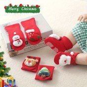 Resim Kız Çocukları İçin Kar Adam Desenli 1 Çift Rahat Spor Çorap, Moda Günlük Çorap 