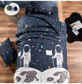 Resim Laliva Uzaylı Astrontlu Çocuk Lastikli Nevresim Takımı 