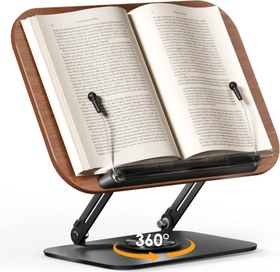 Resim Kitap Standı Okuma İçin, 360° Dönebilir, Katlanabilir Ahşap Kitap Tutucu 