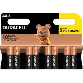 Resim Duracell Basic Kalem Pil 8li Aa 