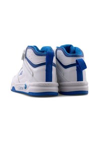 Resim N Drops Cırtlı Lastikli Unisex Erkek Kız Çocuk Basketbol Ayakkabısı 021 Beyaz - Mavi 