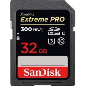 Resim Sandisk Extreme Pro 32GB 300MB/s Class 10 UHS-II SDHC Hafıza Kartı SDSDXPK-032G-GN4IN 