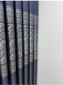 Resim Nivemeshome Avşa Desen:632349 502 Lacivert 1/3 Sık Pile Fon Perde Apm Lacivert 