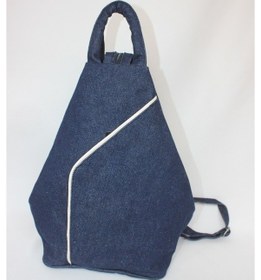 Resim Mebes Kot (Jean) Kumaş Kadın Sırt Çantası Vazo Lacivert Ktvz 