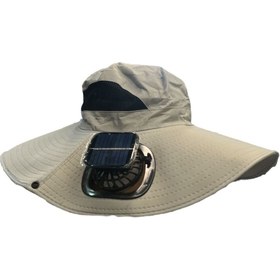 Resim STAND MARKET Fanlı Çift vantilatörlü Şapka, Güneş Enerjili Safari Şapka Çift Pervaneli Plaj Şapkası 