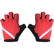 Resim Liangduo Shop Kırmızı Stil M Boyutu Bisiklet Eldiveni Son Derece Yansıtıcı Kaymaz Mtb Yol Bisiklet Eldiveni Erkek Kadın Yarım Parmak Nefes Darbeye Dayanıklı Bisiklet Spor Eldiveni (Yurt Dışından) 