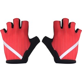 Resim Liangduo Shop Kırmızı Stil M Boyutu Bisiklet Eldiveni Son Derece Yansıtıcı Kaymaz Mtb Yol Bisiklet Eldiveni Erkek Kadın Yarım Parmak Nefes Darbeye Dayanıklı Bisiklet Spor Eldiveni (Yurt Dışından) 