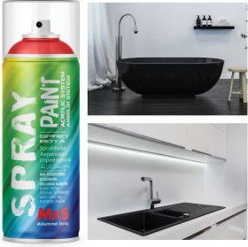 Resim MxS Duşakabin-Lavabo-Jakuzi Özel Yapım Suya Dayanıklı Sprey Boya 400 ml 