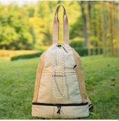 Resim Elmpaly Seyatullh Kadın Bej Hafif Büyük Kapasiteli Sırt Çantası Spor Seyahat Günlük Kullanım Haki 