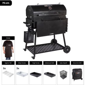 Resim IGRILL Barbekü Elite 740 mm Kömürlü Mangal (Siyah) 