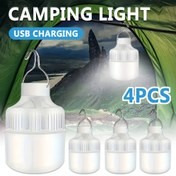 Resim 4 adet LihangStar Taşınabilir LED Kamp Lambası - USB Şarj Edilebilir, 3 Aydınlatma Modu, Çadır Asılması İçin İdeal, Açık Hava Maceraları, Barbekü ve Acil Durum Kullanımı İçin İdeal, Çadır Asılı Lambalar|Çok Yönlü Aydınlatma|Dayanıklı İnşaat, Kamp Ekipmanı 