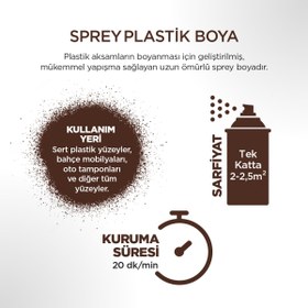 Resim Polisan Plastik Yüzey Kahverengi Sprey Boya 400 ml - Ral 8016 