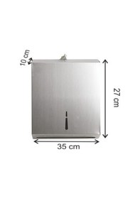 Resim Paslanmaz Çelik Z Katlama Kağıt Havluluk Dispenseri 400'lü Gri 