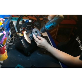 Resim SimuPad Simit Bağlama Aparatı (70 mm Göbek) G27 için Flanş 