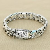 Resim Erkekler için Boho Küba Zincir Bileklik - Vintage Desenli, Günlük ve Resmi Etkinlikler İçin Aksesuar, Parti Takısı, Tatil Kıyafeti, Retro Tasarım, Dayanıklı Zincir, Sentetik Taşlı, Trend Erkek Mücevheri, Şık Hediye 