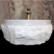 Resim SİPAHİMARBLE Gri Mermer Dışı Patlatma Dizayn Lavabo 