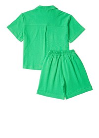 Resim Yeşil Unisex Çocuk Pijama Seti 