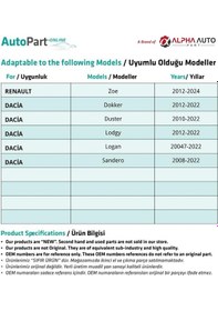 Resim Renault Ve Dacia İçin Davlumbaz Klipsi- 10 'lu 