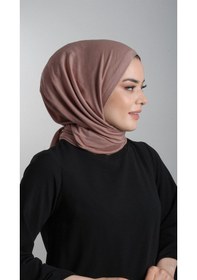 Resim Hürrem Bone Vizon Pratik Hazır Geçmeli Şal Viskon Kumaş Penye Şal 2108 10 Vizon 
