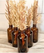 Resim 7 Adet Dekoratif 14cm Bohem Amber Cam Vazo 