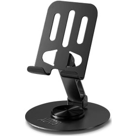 Resim Auris H18 Metal 360 Döner Katlanır Masaüstü Telefon Ve Tablet Standı 