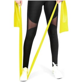 Resim Forzacase Kolay Direnç Pilates Egzersiz Lastiği 120cm Sarı Fc1... Sarı 
