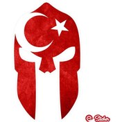 Resim Ay Yıldız Türk Bayrağı Miğfer Sticker (488598041) 
