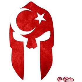 Resim Ay Yıldız Türk Bayrağı Miğfer Sticker (488598041) 