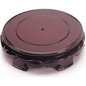 Resim Vintage Dairesel Ahşap Vazo Akvaryum Masa Lambası Çaydanlık Tabanı, Sabit Ev Dekorasyonu Displastand 6.2" Diğer 