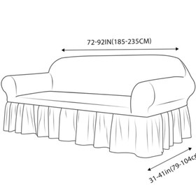 Resim AK LALE Siyah Safir 3 Lü Kanepe Sfrgri Bürümcük Koltuk Kanepe Örtüsü Standart Lastıklı Çekyat Kılıf 