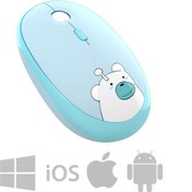 Resim Geezer M2 Hello Bear 2.4g 1600dpi Kablosuz Mouse Mavi Smk-m2 