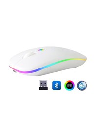 Resim Zr215 Cba100 Rgb Beyaz Şarjlı Mouse 
