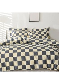 Resim Tek Kişilik Nevresim Takımı 160x220cm 2 Yastık Kılıfı Lastikli Çarşaflı 100x200+30 Siyah 