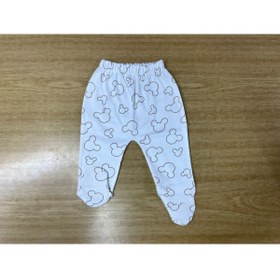 Resim zerotenbaby Unisex Bebek Beyaz Desenli Patikli Tek Alt 